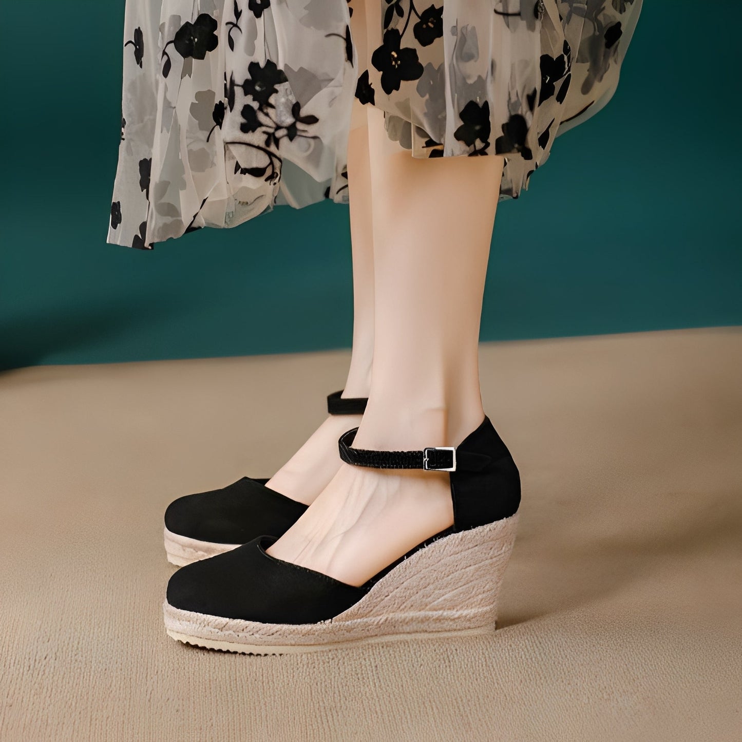 Yasmine - Trendy women's sandals with wedge heels