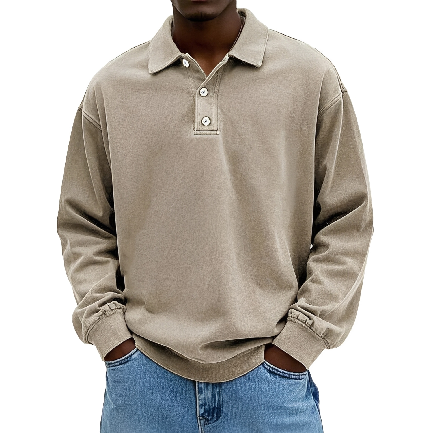 Caspian - Polo à manches longues pour hommes