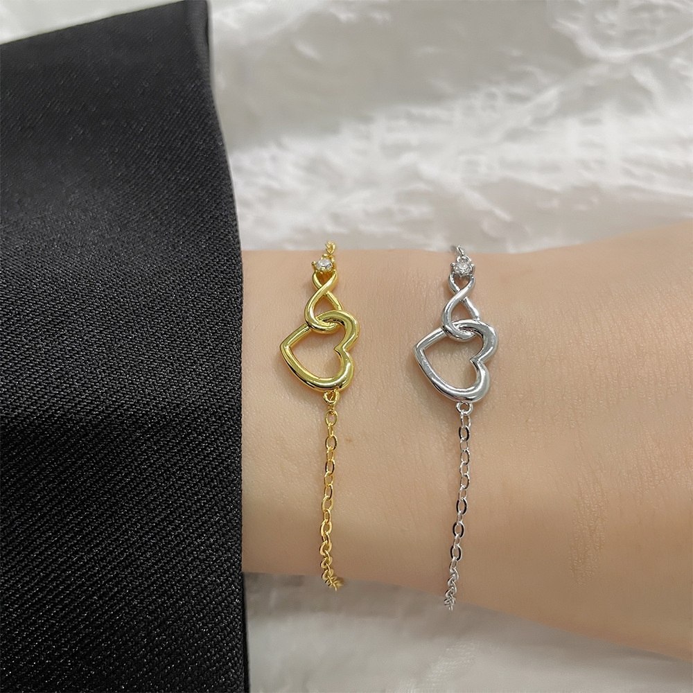 Bracelet Cœur Infini - Bracelet délicat en CZ