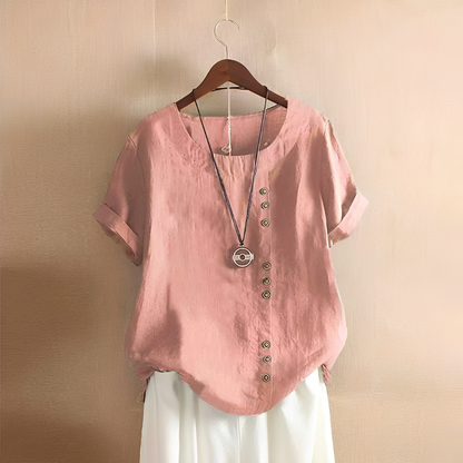 Corrine - Chemise classique et ample en lin pour femmes