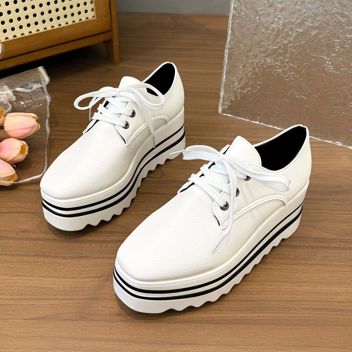 Joanne - Baskets à plateforme mode avec semelle épaisse pour femmes