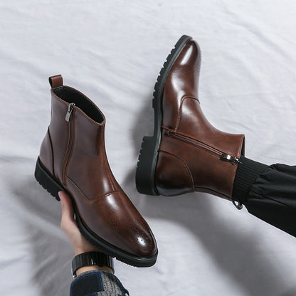 Kennith - Bottes Chelsea en cuir pour hommes, chic et décontractées