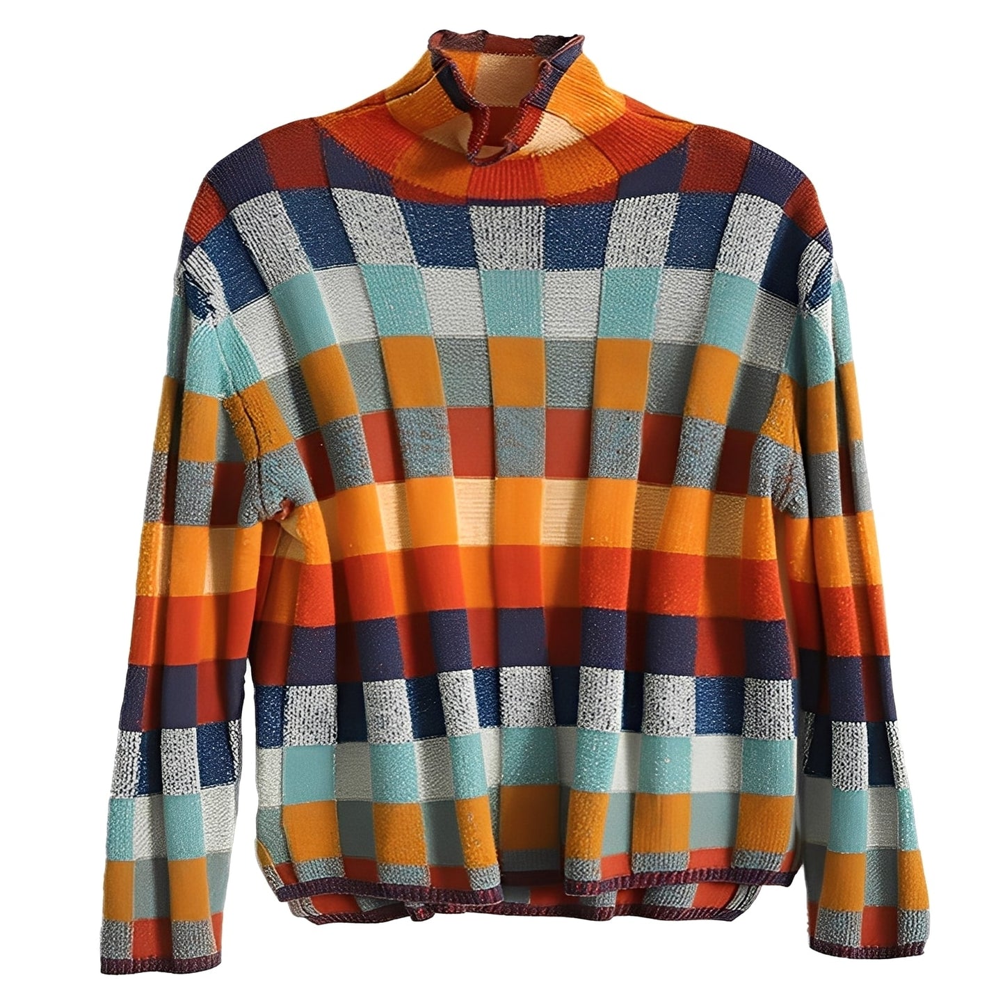 Katherine - Pull chic en cachemire patchwork pour femmes