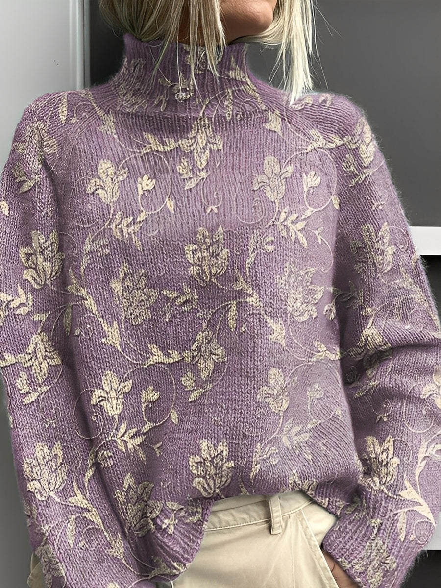 Amy - Pull femme élégant à col roulé