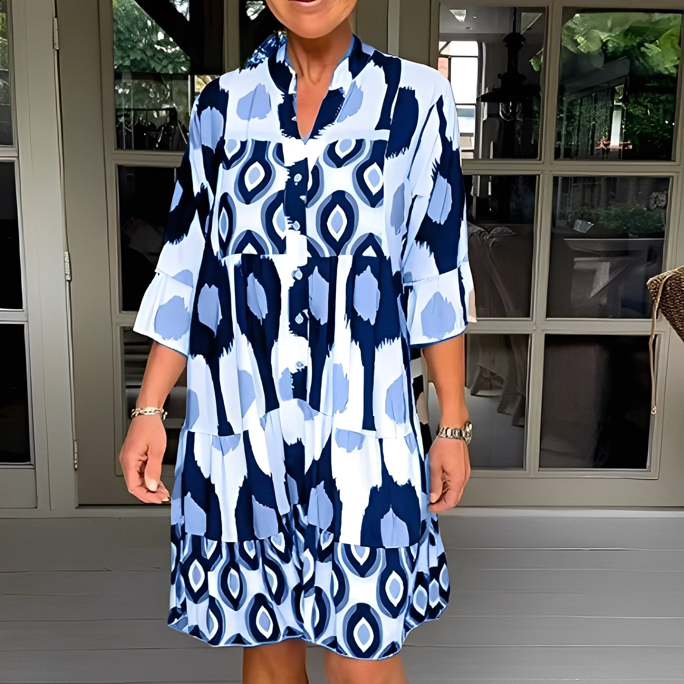 Floriane - Robe ample à motifs pour femme