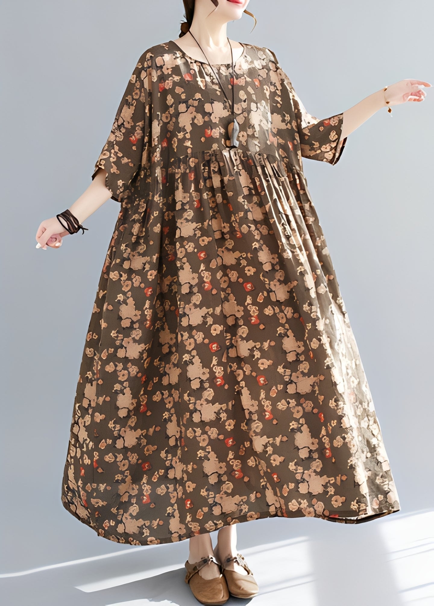 Mariam - Robe élégante et ample à ourlet large pour femmes