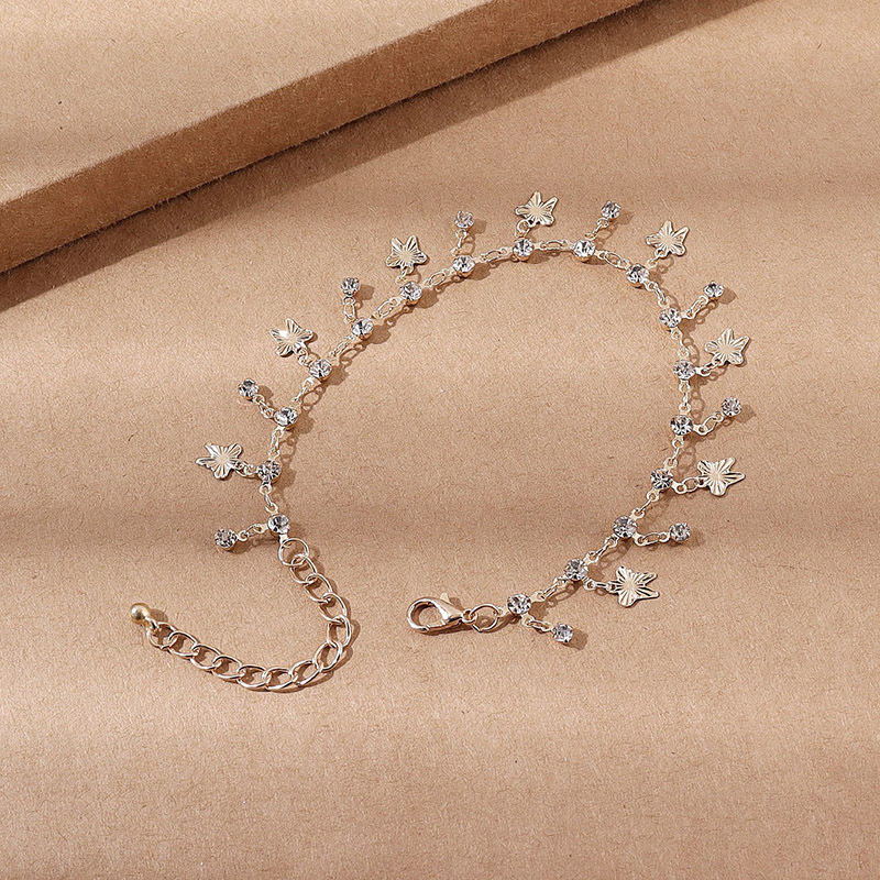 Cheville en papillon avec franges - Cheville en zircon