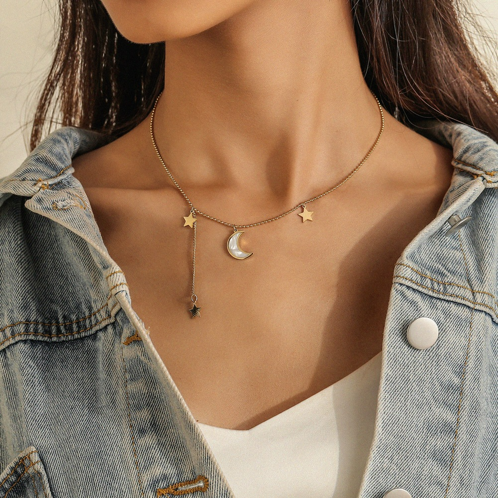 Collier d'Étoile et Lune - Demi Lune