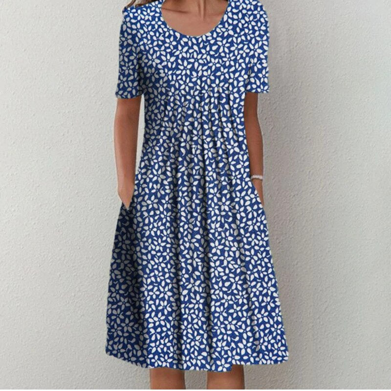 Erin - Robe élégante avec imprimé floral subtil