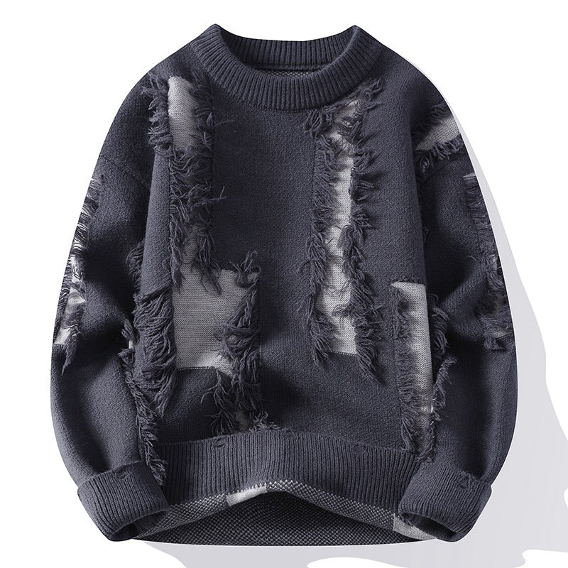 Frank - Elegant sweater with round neck for men
