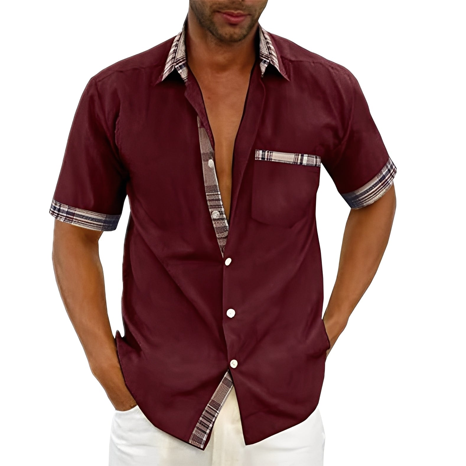 Marvin - Chemise décontractée à manches courtes pour hommes
