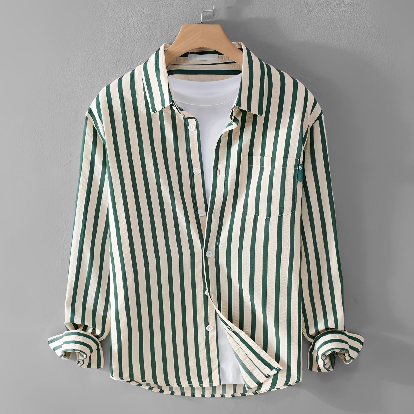 Marvin - Chemise à rayures élégante à manches longues