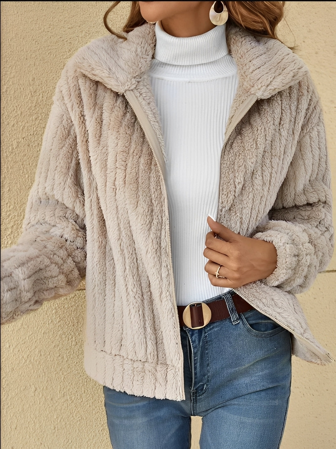Aysha - Veste moderne en polaire ample pour femmes