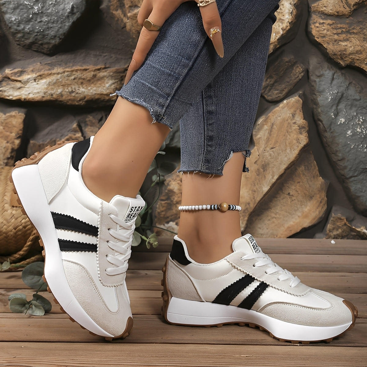 Lauren - Chaussures de loisir avec semelle épaisse pour femmes