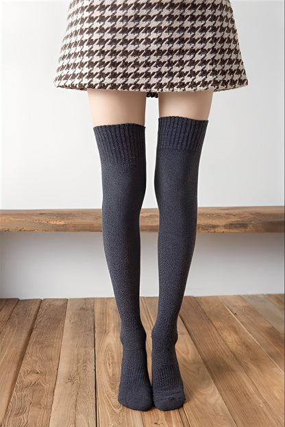 Hillary - Chaussettes longues en velours chaudes pour femmes