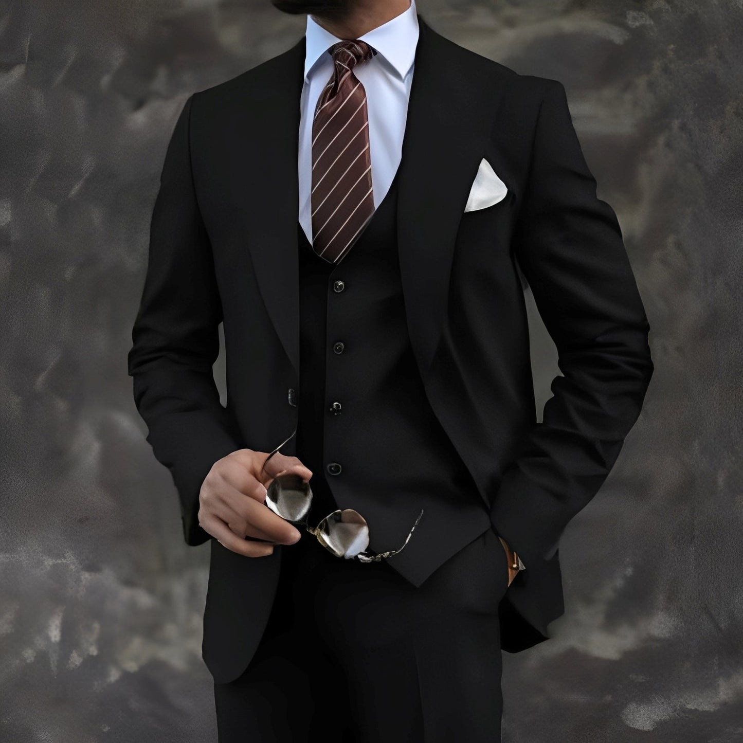 Cordell - Costume élégant et formel en trois pièces pour hommes