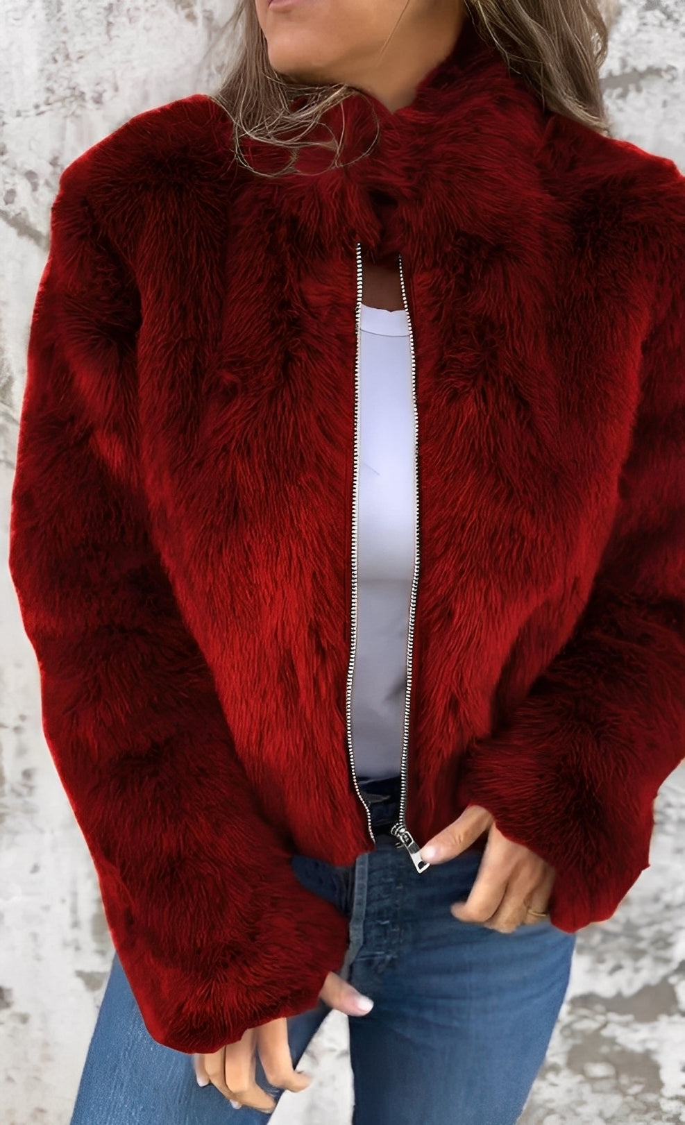 Amanda - Manteau tendance en fausse fourrure pour femmes