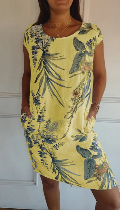 Britt – Robe à motif avec col arrondi