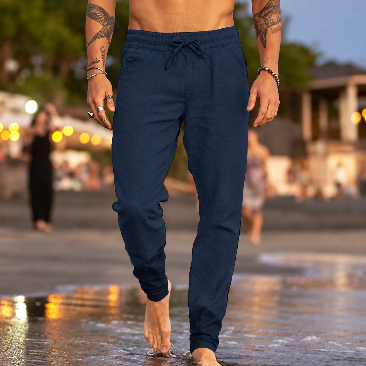 Majd - Pantalons légers en lin pour hommes