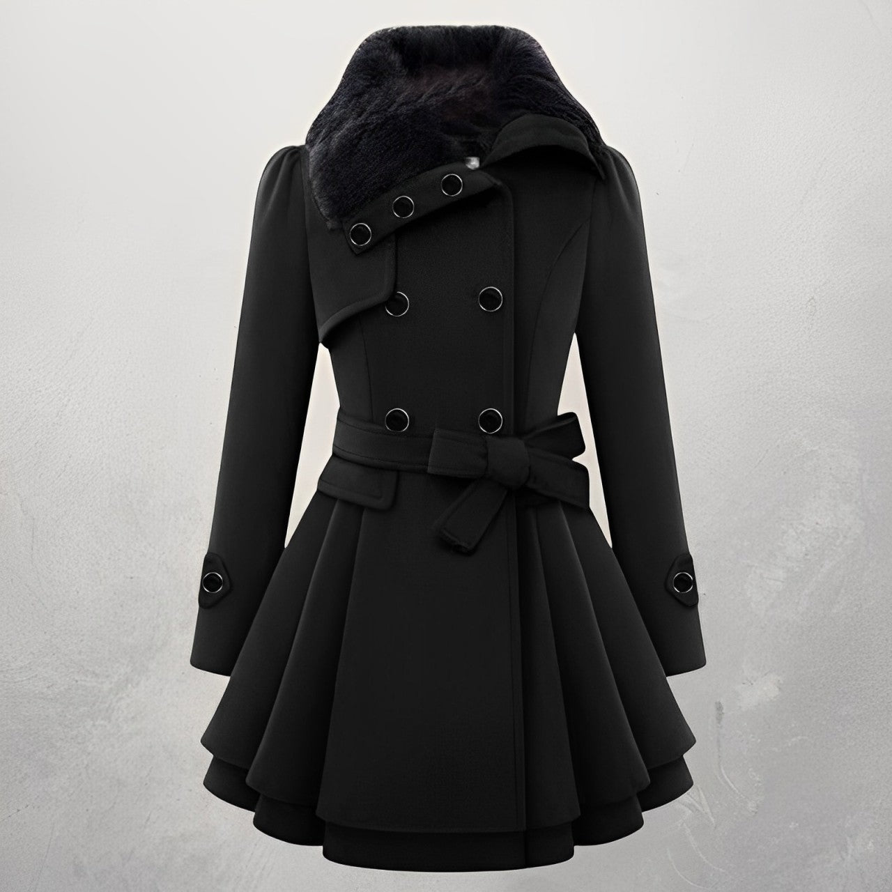 Berenice - Manteau slim croisé en laine