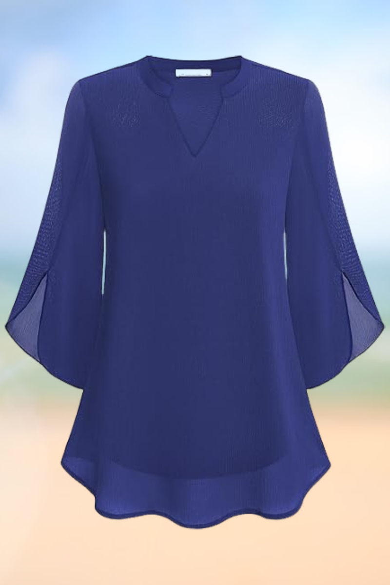 Celeste - Elegant blouse with open sleeves
