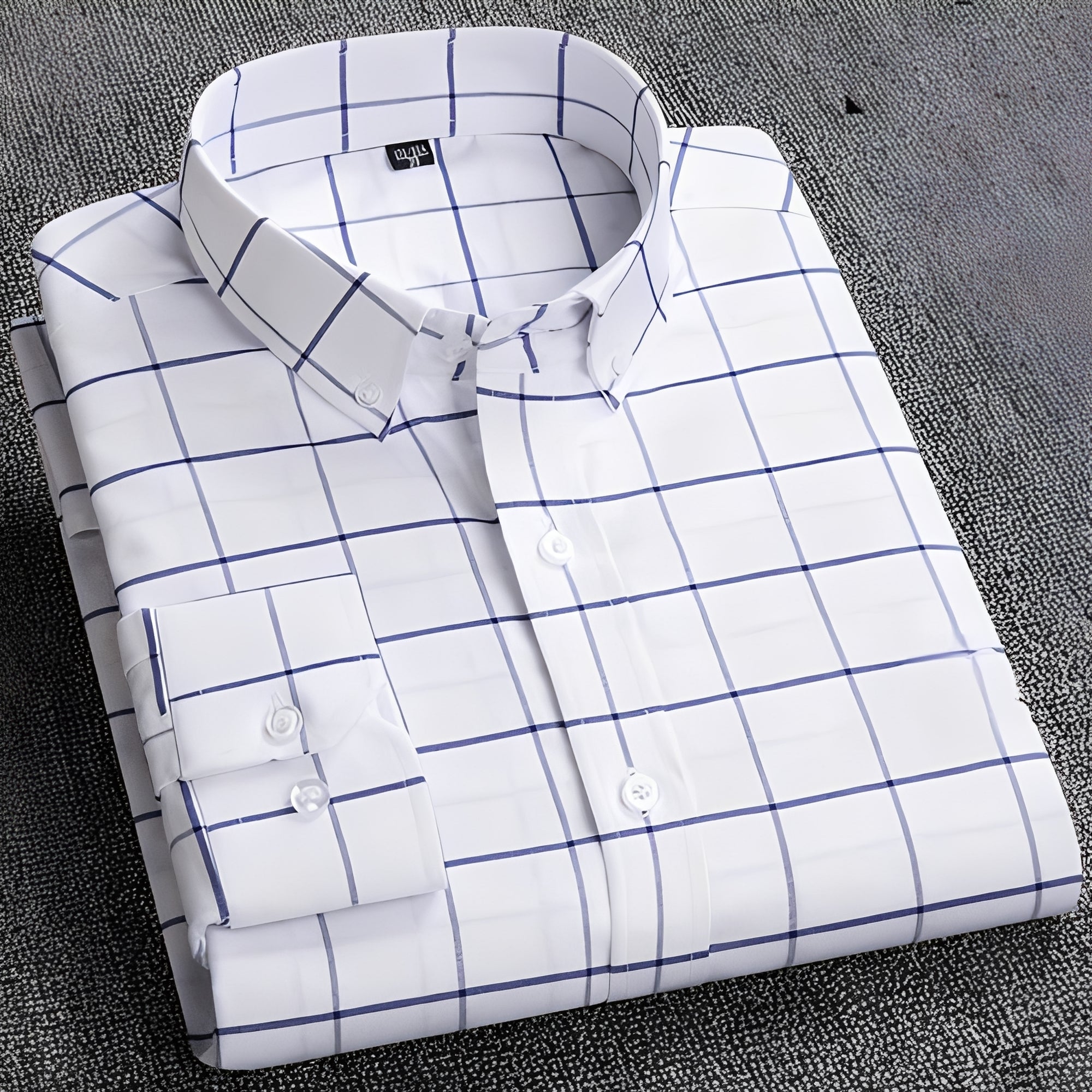 Jezriel - Chemise à carreaux moderne avec manches longues pour homme