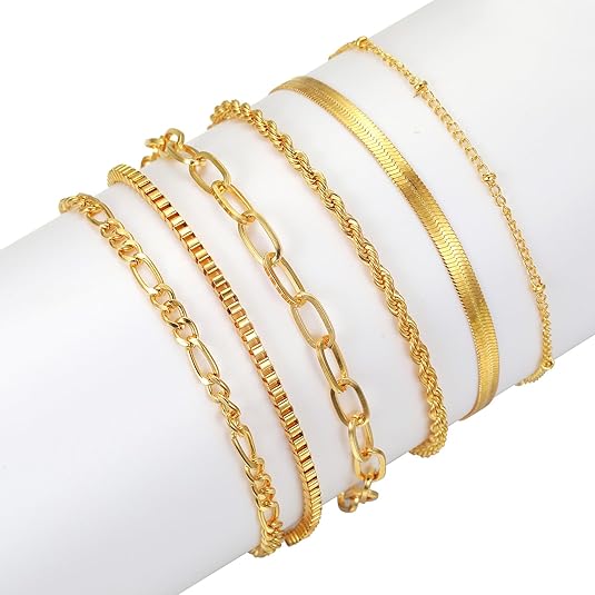 Paige – ensemble de 6 bracelets à multiples couches