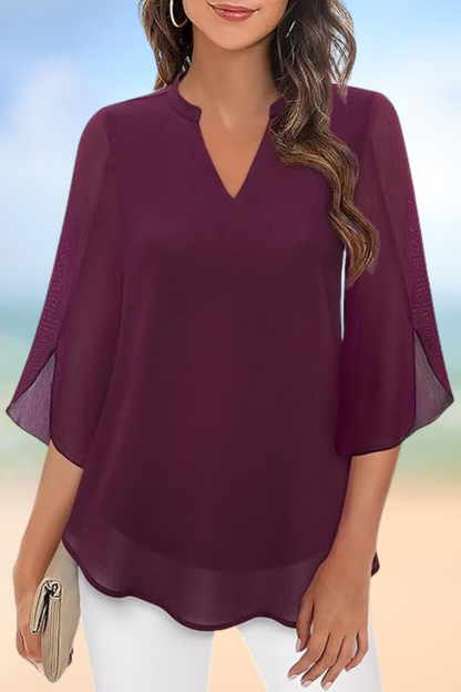 Celeste - Elegant blouse with open sleeves