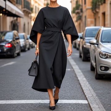 Clare - Maxi Robe avec Cordon de Taille