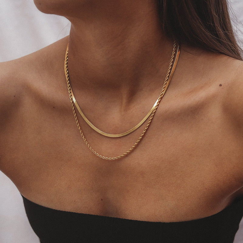 Nicole – Collier en or multicouche