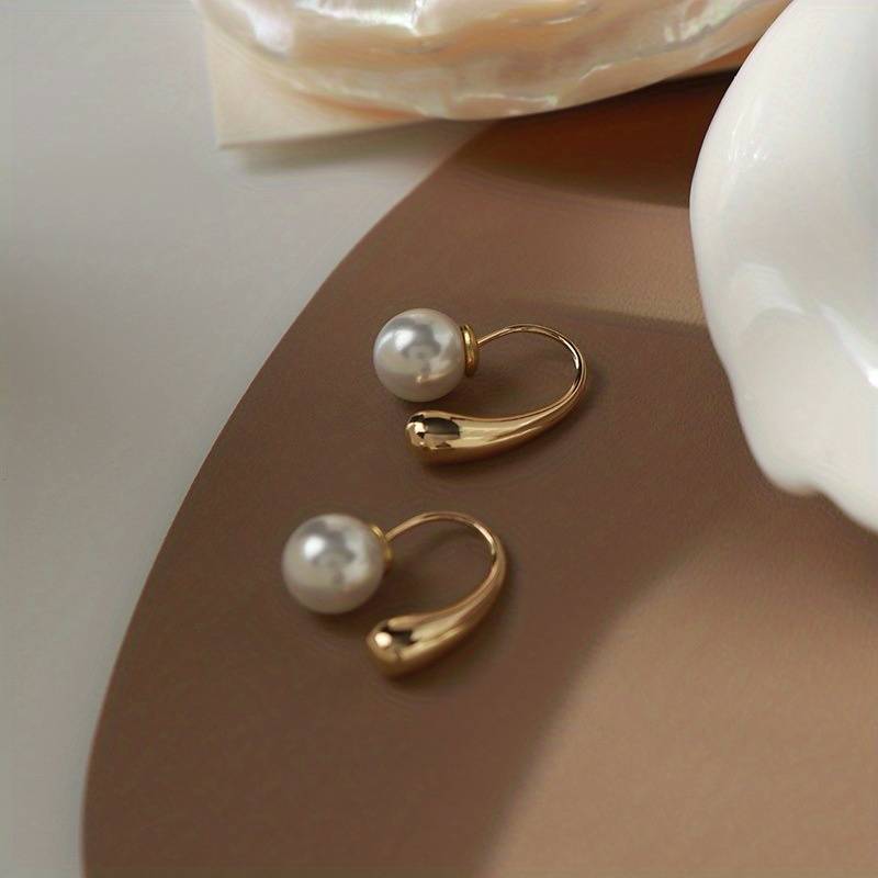 Boucle d'oreille goutte d'eau de perles - Boucle d'oreille goutte d'eau avec fermeture de perles