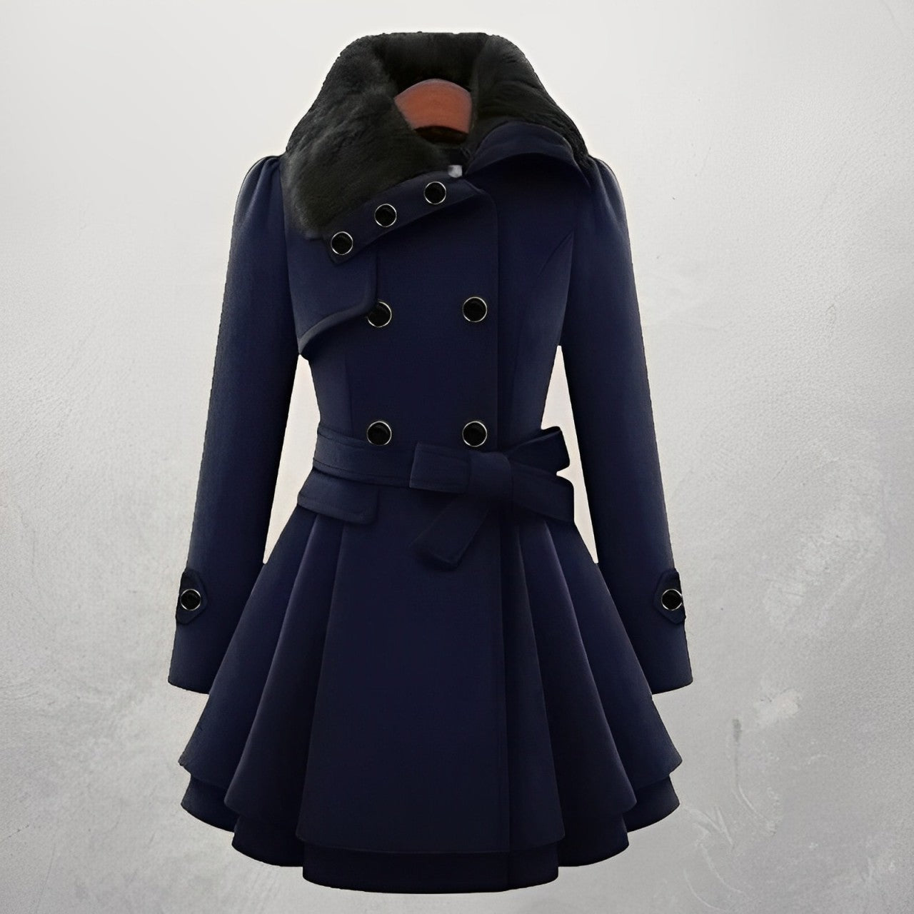 Berenice - Manteau slim croisé en laine