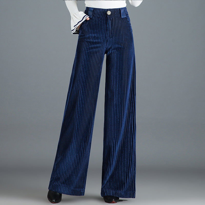Casey - Pantalon en velours côtelé élégant à jambes larges pour femmes