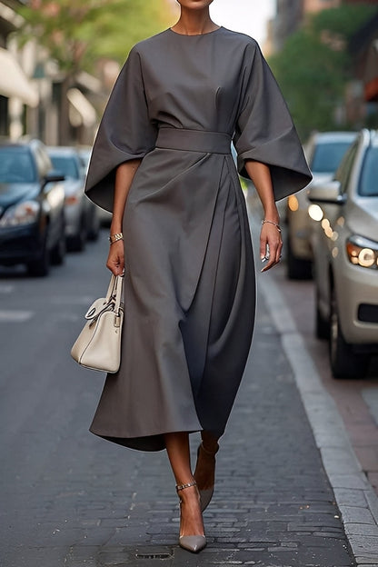 Elena - Robe large chic avec ceinture pour femmes