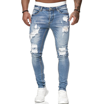 Annie - Jean skinny décontracté avec déchirures pour hommes