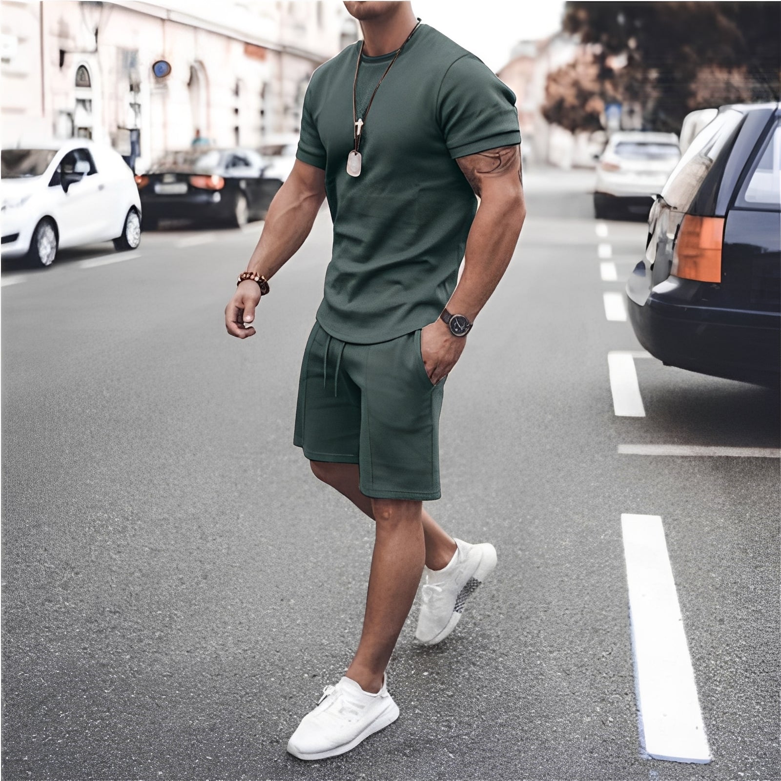 Stevie - Ensemble Deux Pièces Homme - pour Tenue de Loisirs Décontractée