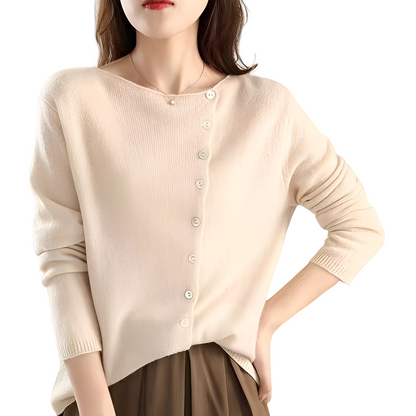 Joann - Elegant and light sweater with buttons for women