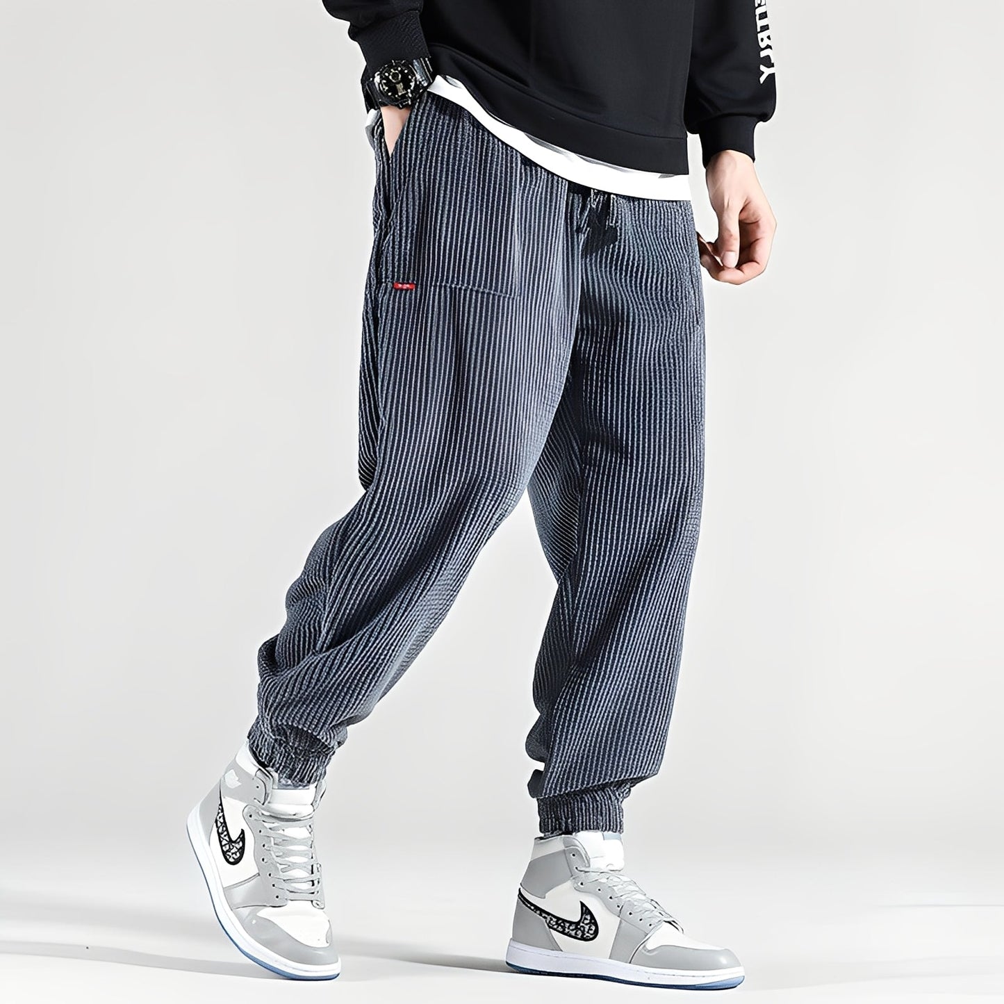 Kodey - Grand pantalon en velours côtelé pour hommes