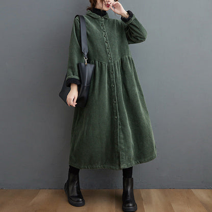 Amelia - Large manteau en velours côtelé chaud pour femmes