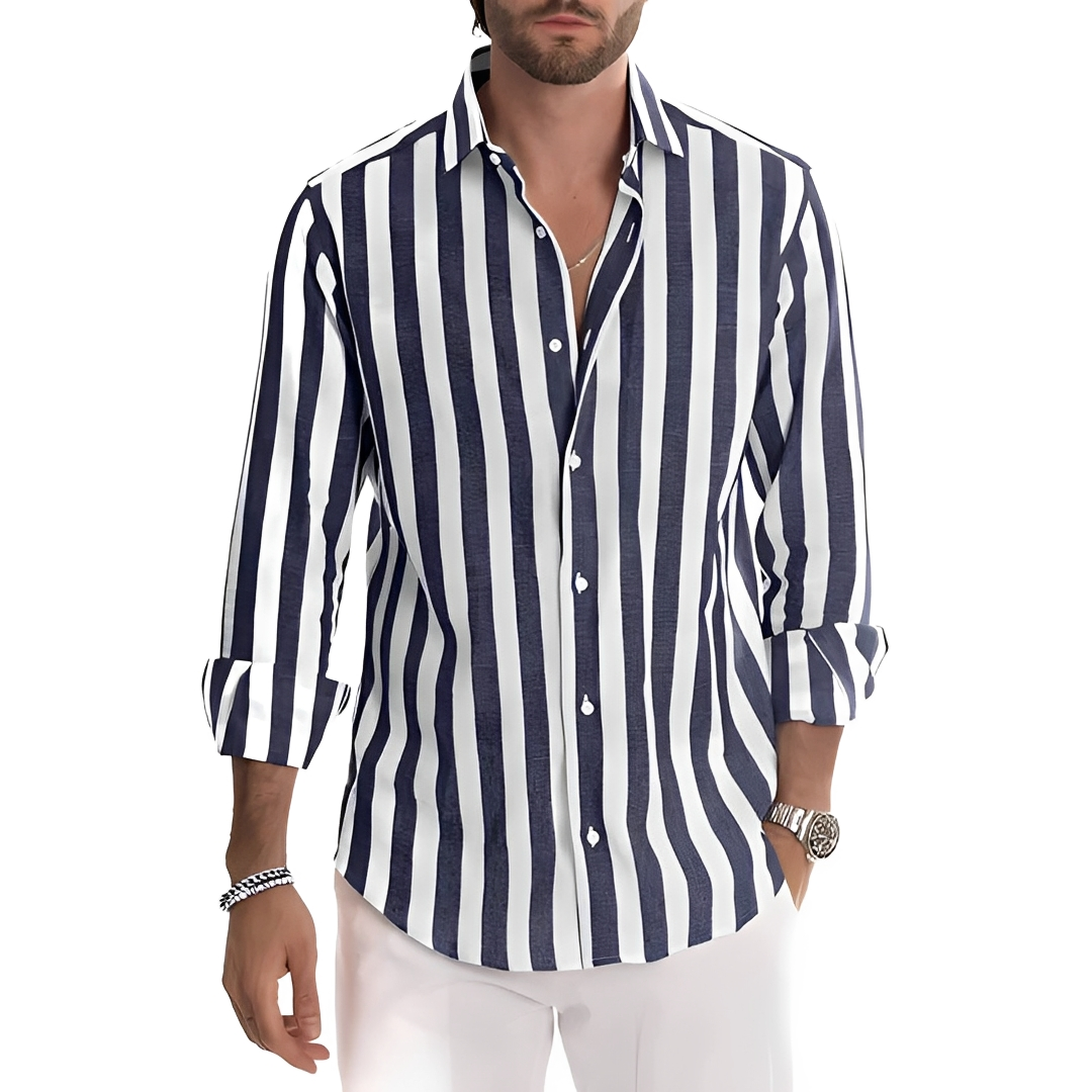 Roldan - Chemise d'été pour homme à rayures