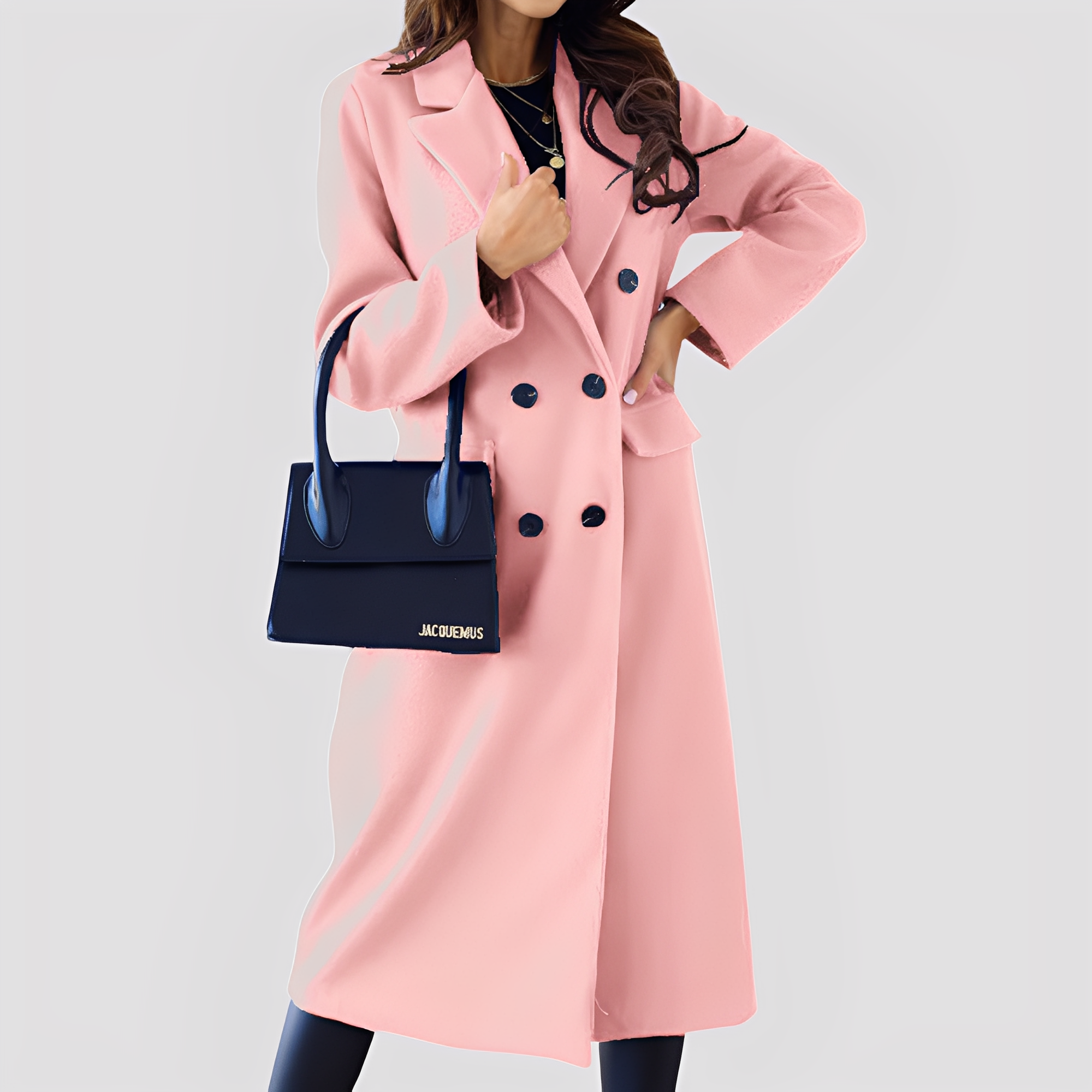 Jasmin - Manteau long chic pour femmes à double boutonnage