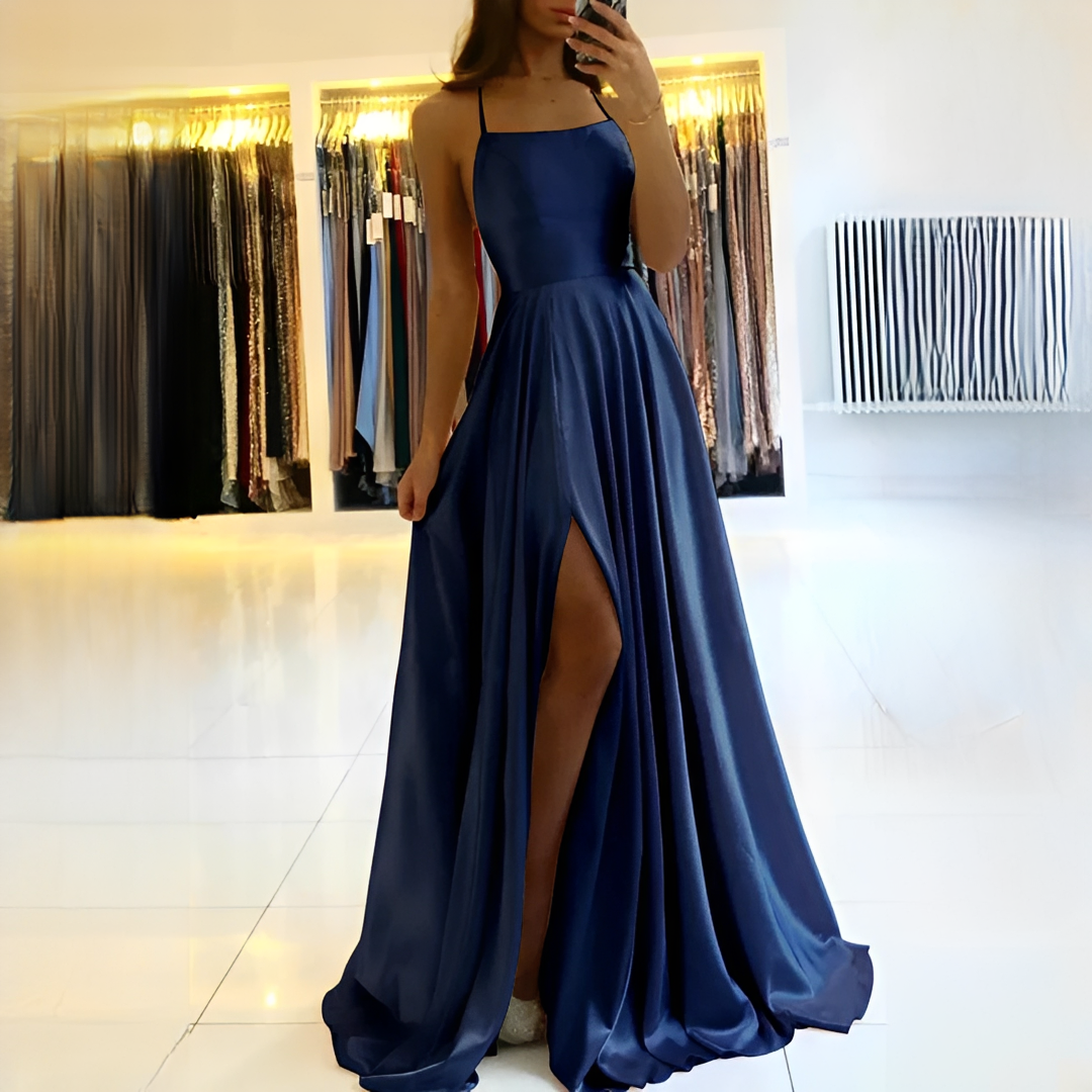 Shamcy - Robe Élégante Maxi à Fente