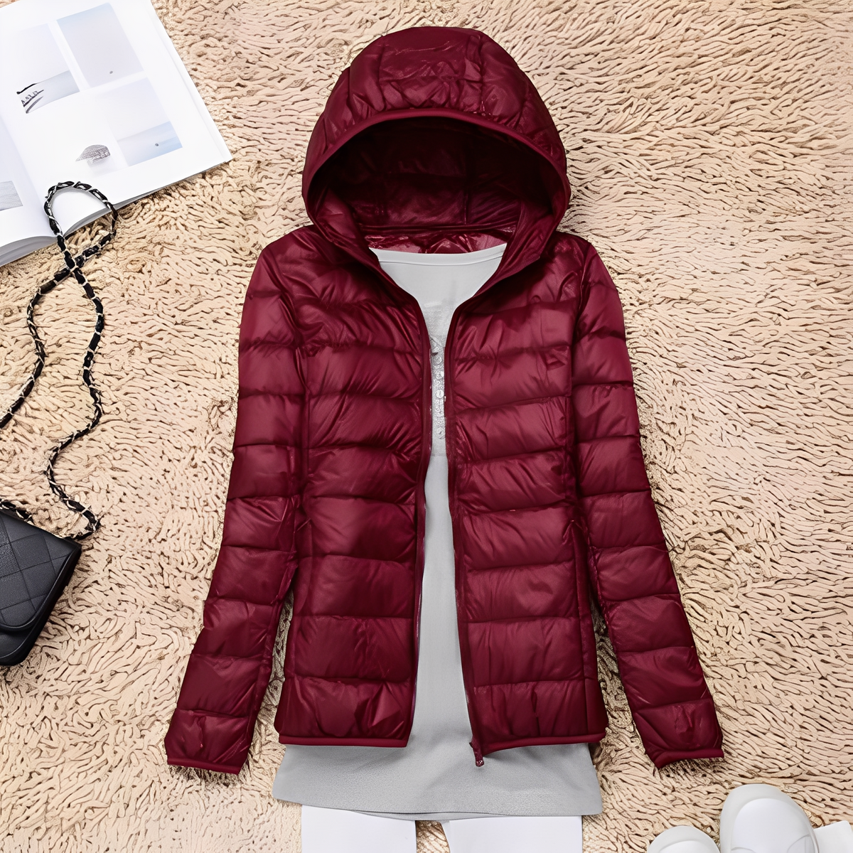 Lyndsay - Veste confortable et élégante avec capuche