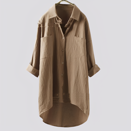 Isabella - Comfortable nightshirt with buttons for women