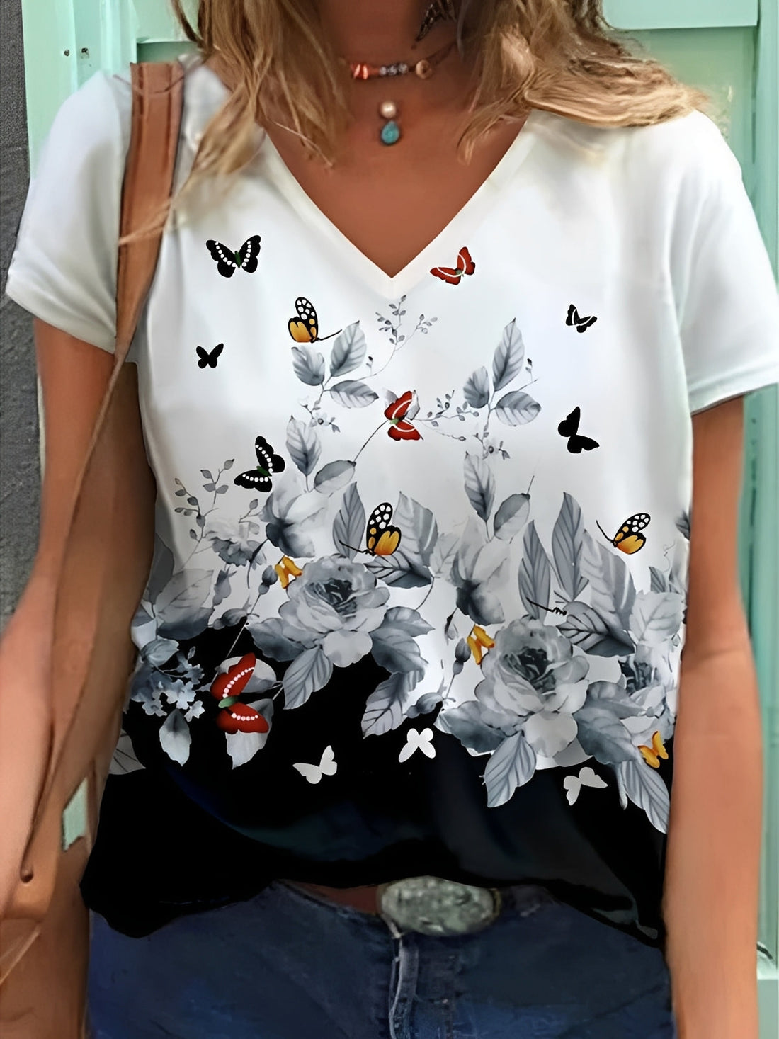 Niki - Haut élégant à motif floral pour femmes