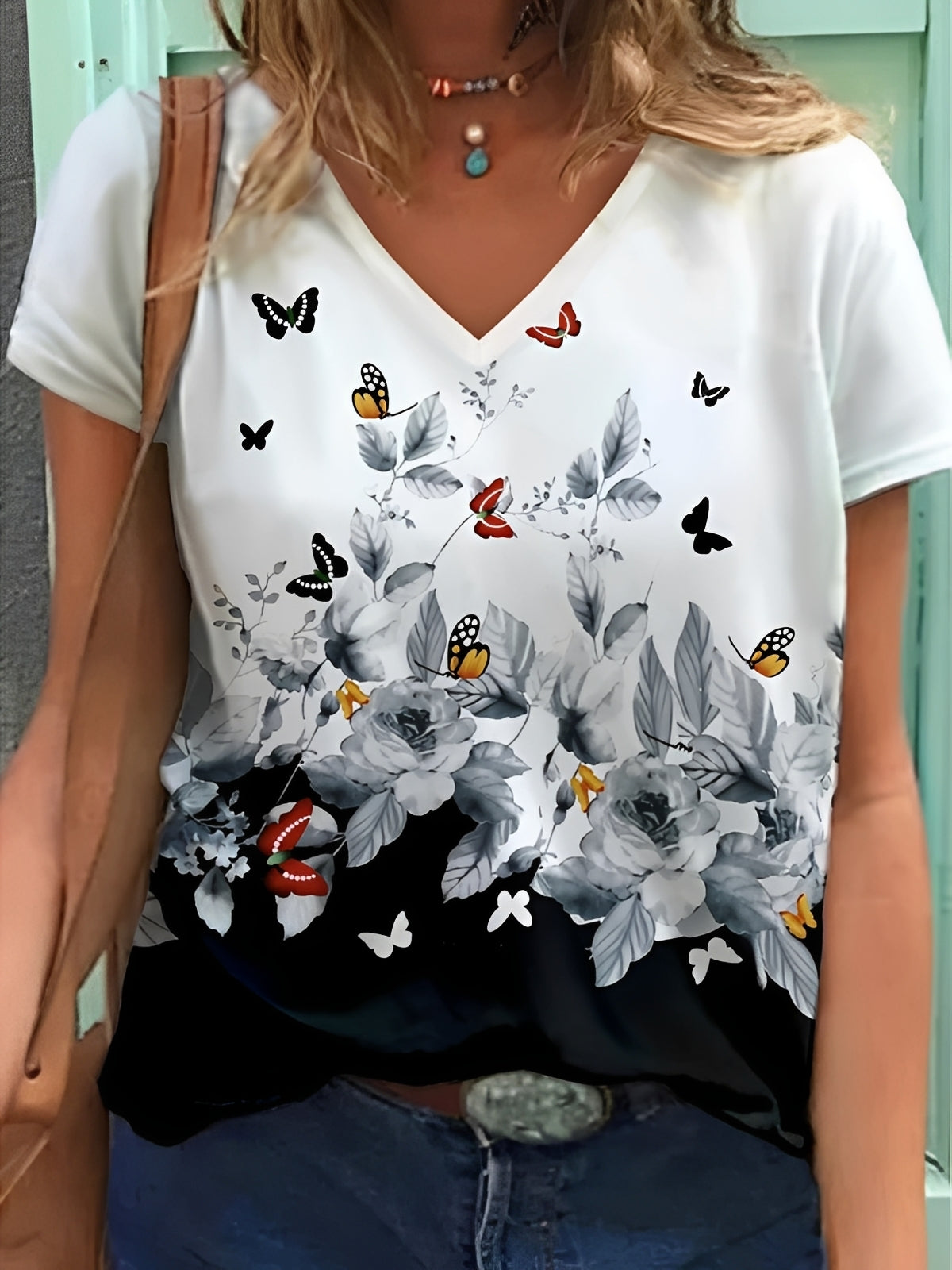 Niki - Haut élégant à motif floral pour femmes