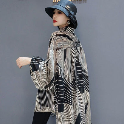 Hazel - Joli haut en chiffon avec coupe asymétrique pour femmes