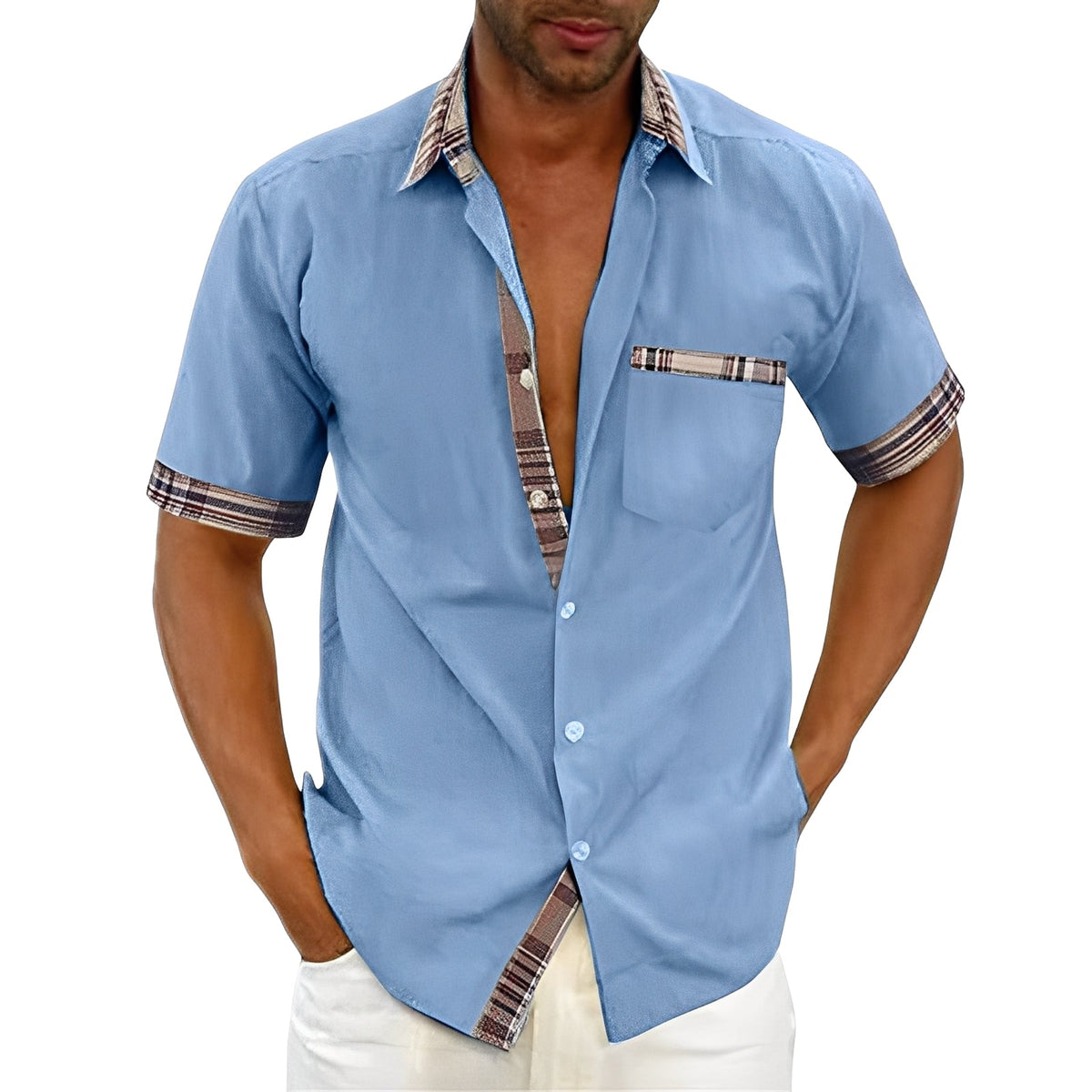 Marvin - Chemise décontractée à manches courtes pour hommes