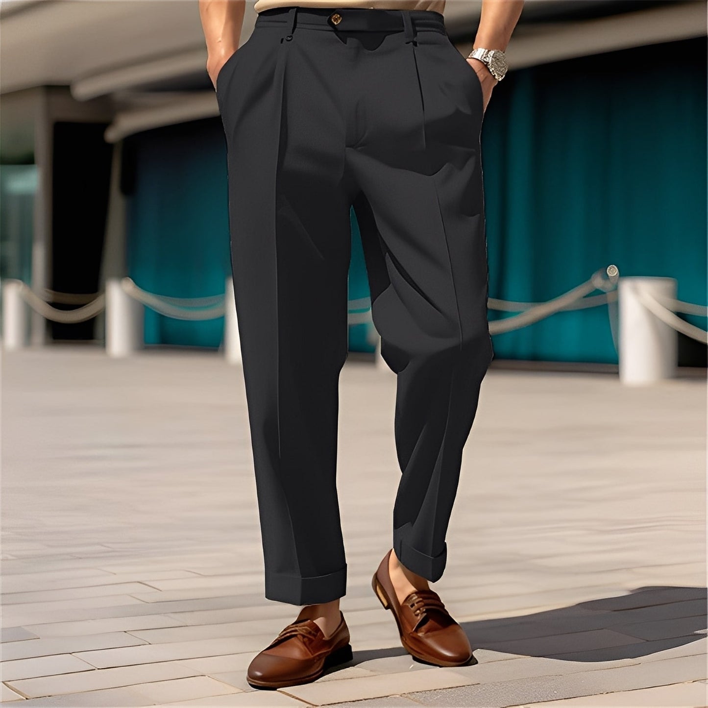 Beckham - Pantalon classique droit pour hommes