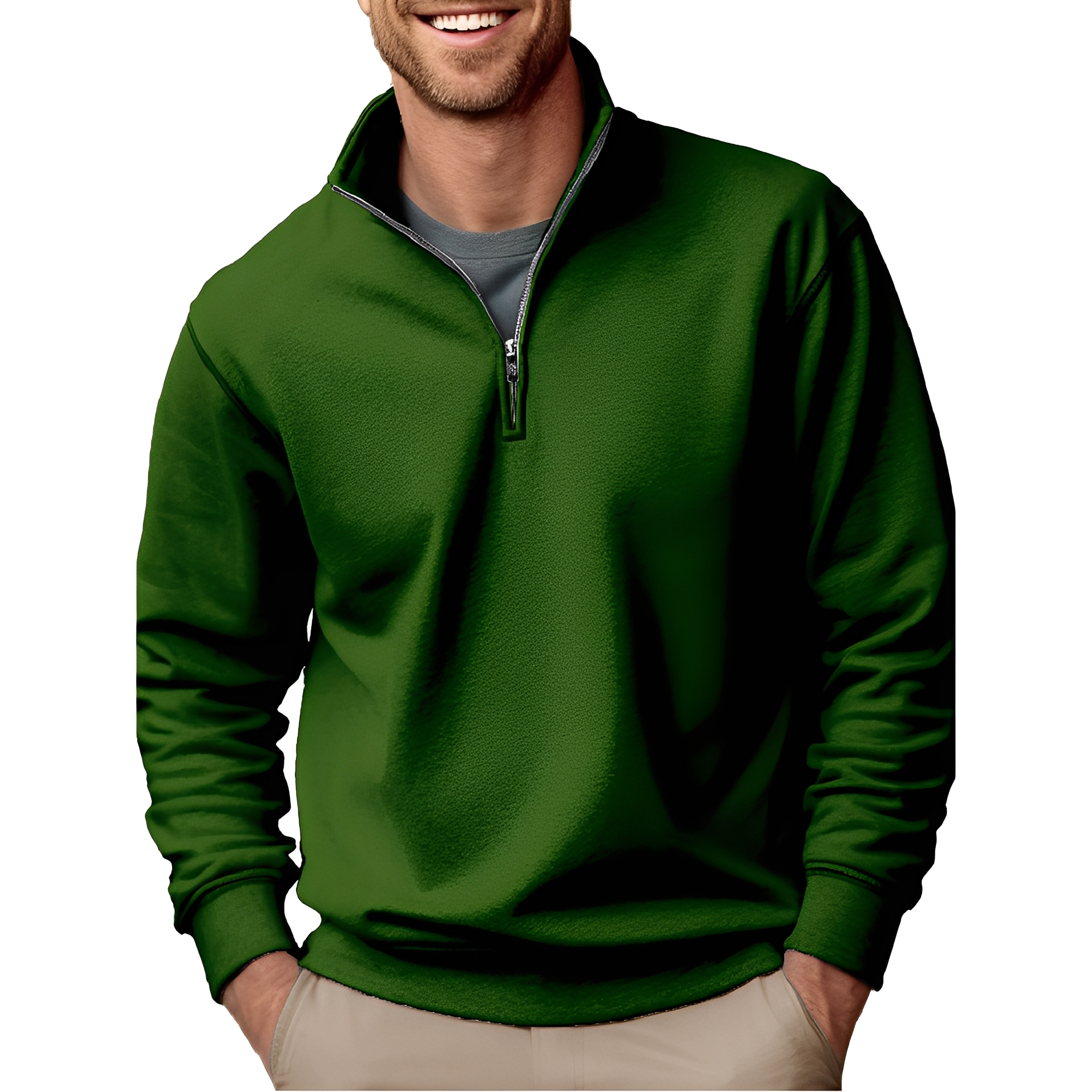 Edgar - Sweat-shirt léger et agréable avec zip pour hommes